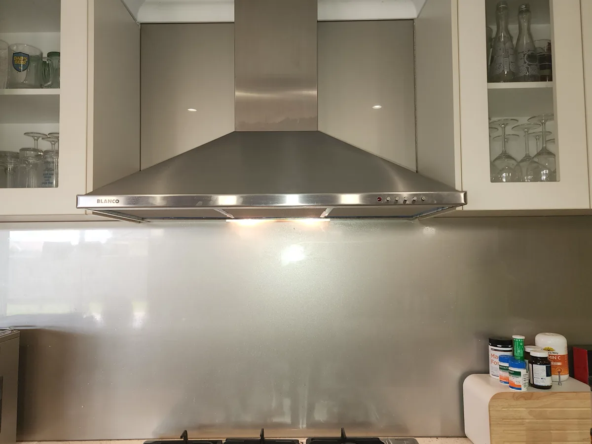 Blanco-branded rangehood installed in a NAR’s client’s home.